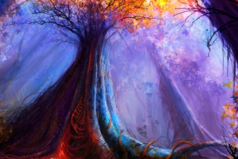 Enchanted, Forest, Wide, Hd, Wallpaper, Free, Beautiful, Desktop, Images,  Amazing Artworks, High Resolution, Colorful, 2560Ã1440 Wallpaper HD