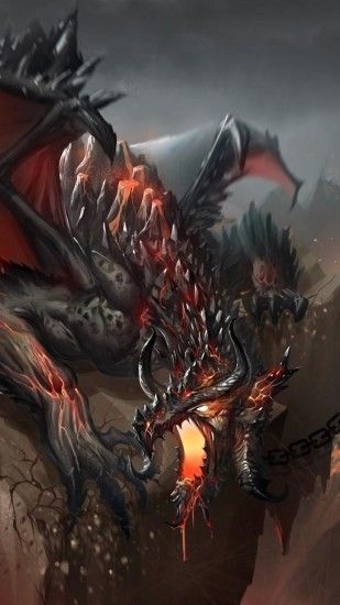 1080x1920 Wallpaper dragon, jaws, chains, stone, shatter