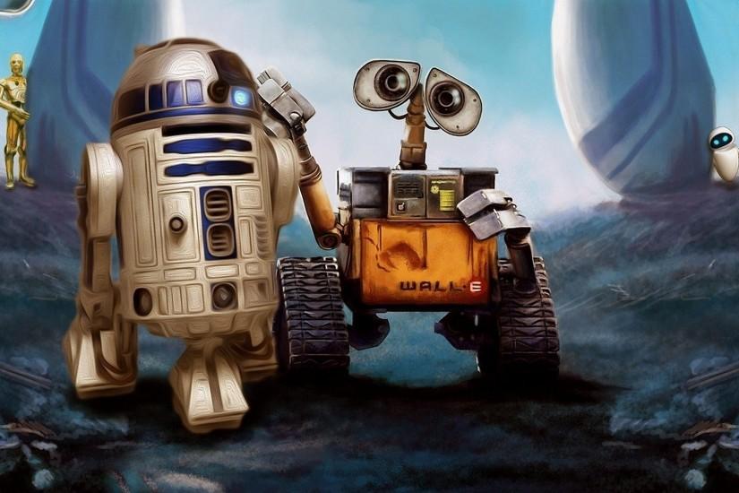 Wall-E Pixar Animation Studios Star Wars Robots Movies R2-D2 Crossovers  Wallpaper ...