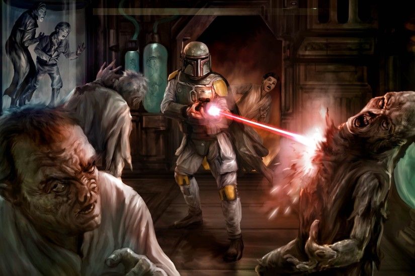Boba Fett Sci-fi Artwork Star Wars Artwork free iPhone or Android Full HD  wallpaper.