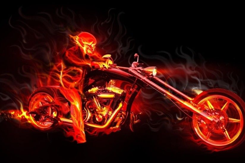 Motorcycle On Fire Wallpapers