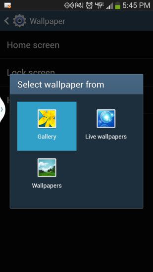 Galaxy S4 Display Option Select Wallpaper