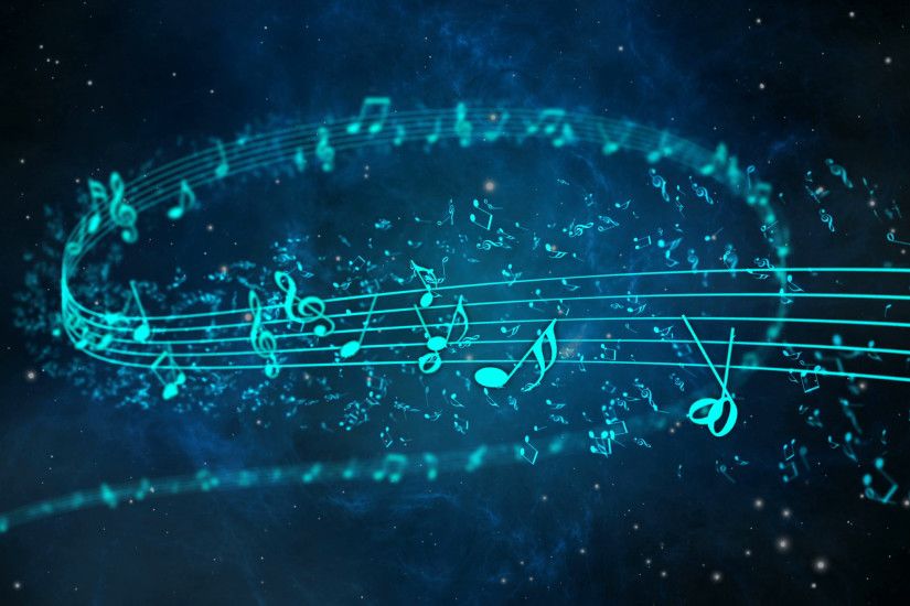 Animated background with musical notes, Music notes flowing, flying stream  of Music Notes Motion Background - VideoBlocks