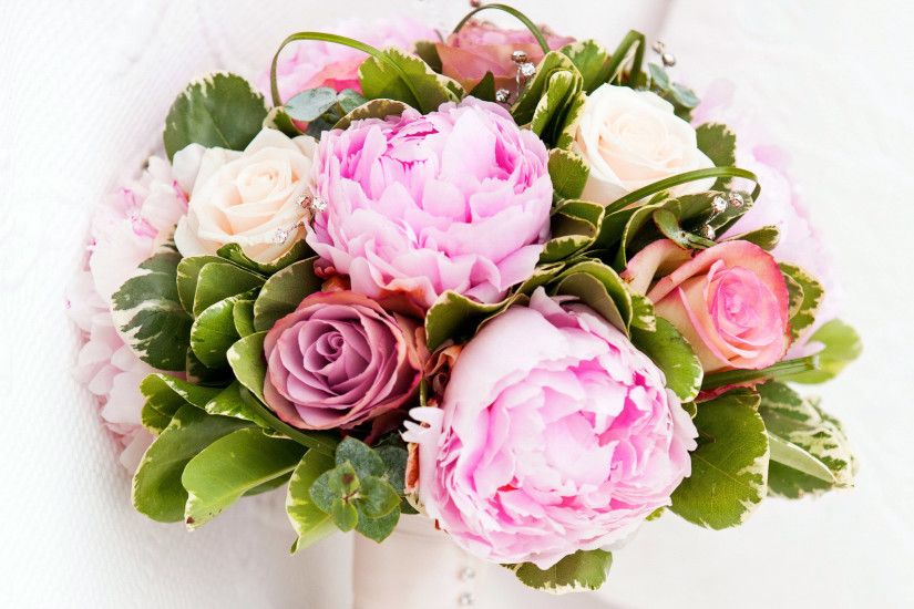 Bouquets Peonies Roses Flowers Wallpapers and photos