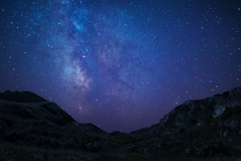 night sky stars milkyway on mountains background Stock Video Footage -  VideoBlocks