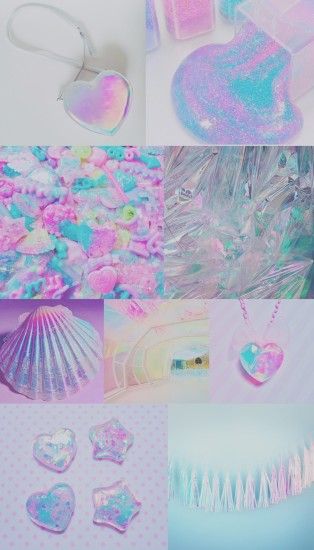 Iridescent collage wallpaper, background, iPhone, android, pretty, sparkly,  pink,