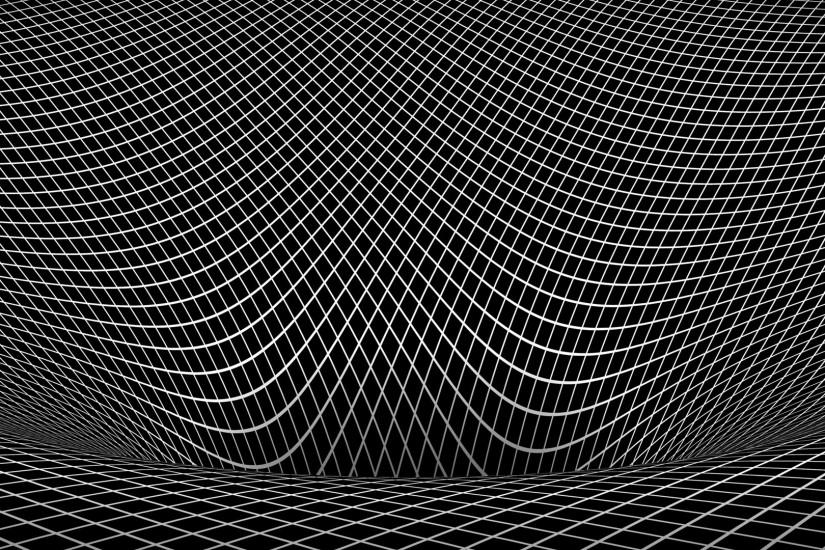2560x1080 Wallpaper grid, black white, shape, surface, uneven