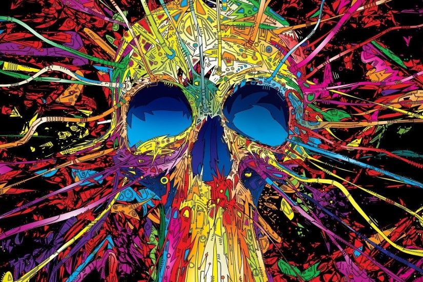 Skull Psychedelic Artistic 1920x1080 hdw.eweb4.com
