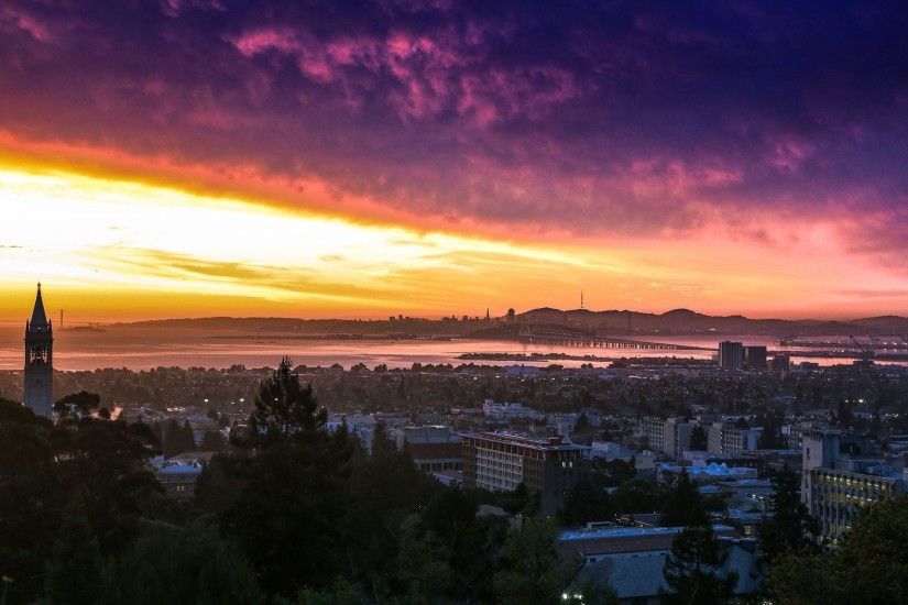 UC Berkeley sunset, California wallpaper #