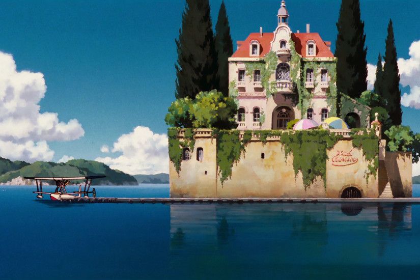 the-sensation-called-animation: “ Ghibli Scenery Appreciation Princess  Mononoke (Â½) How'ls Moving Castle (Â¾) Porco Rosso Kiki's Delivery Service  Spirited ...