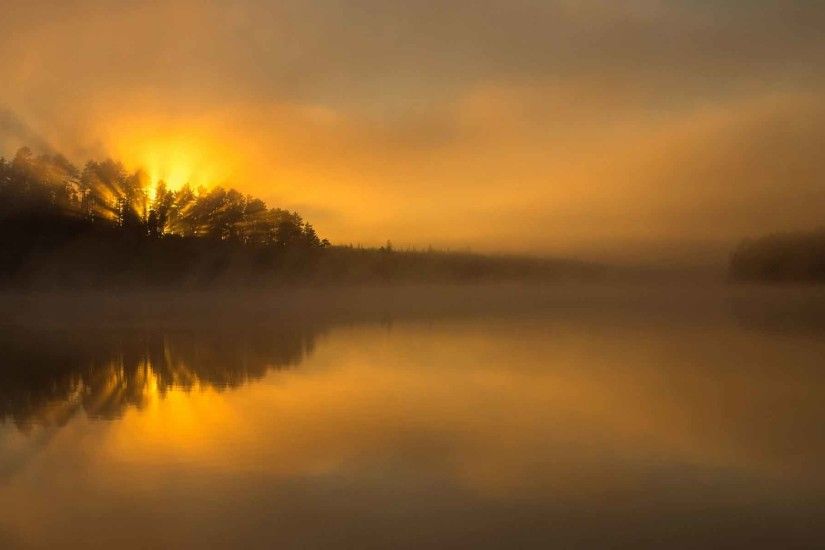 Lakes Lake Reflection Sun Glow Mood Forest Fog River Sunrise Wallpapers Of  Nature For Desktop Background