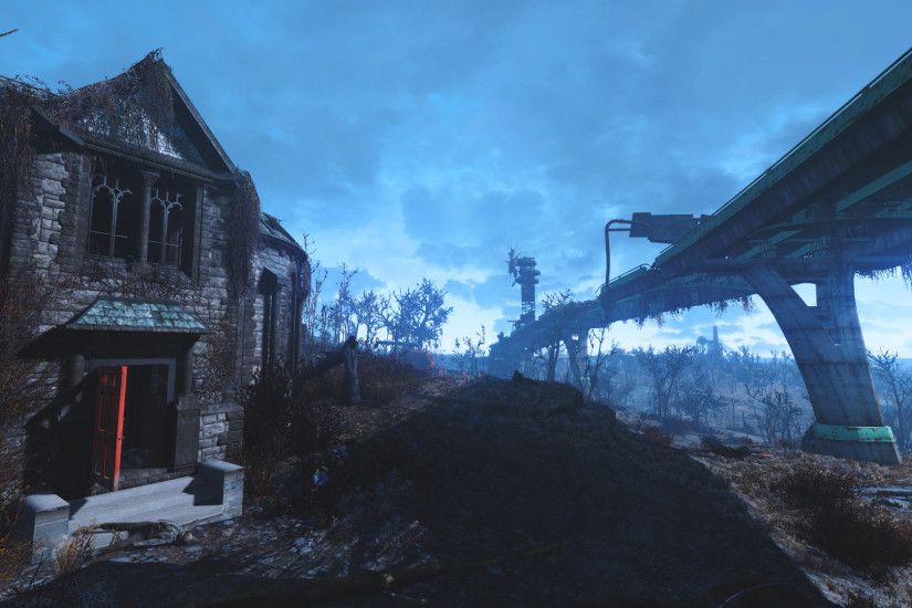 View Larger Image Fallout 4 HD Wallpaper Creepy House