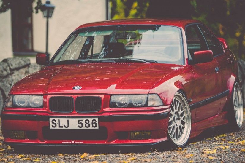 bmw e36 m3 bmw tuning stance red