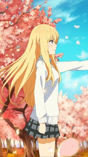 vertical your lie in april wallpaper 1080x1920 for ios
