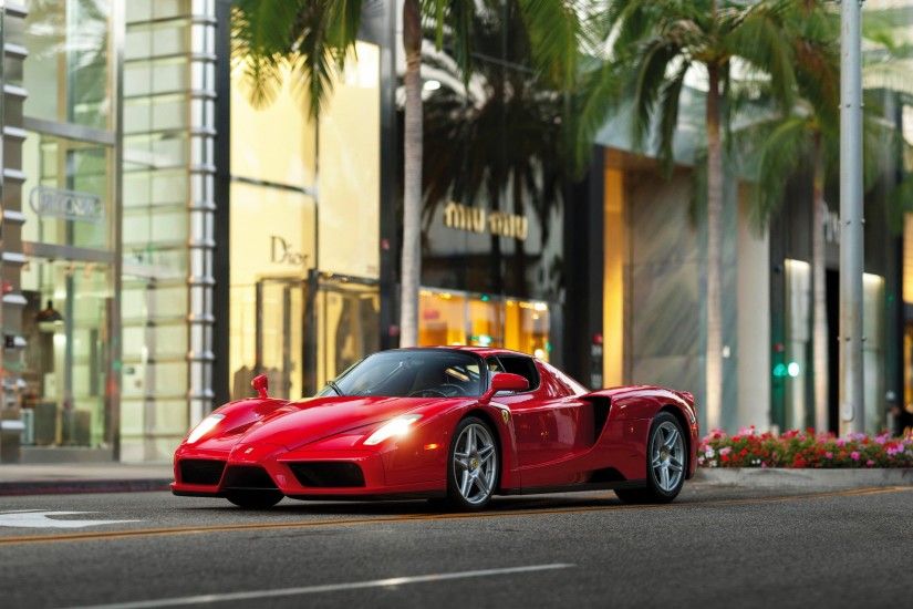 car, Street, Ferrari, Palm Trees, Ferrari Enzo Wallpapers HD / Desktop and  Mobile Backgrounds