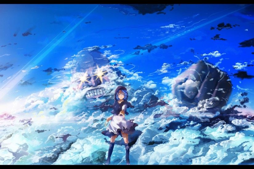 The Images of Blue Clouds Touhou Anime Skyscapes Kumoi Ichirin .
