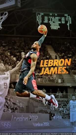 Nba lebron james dunk basketball iPhonePlus | Wallpaper.