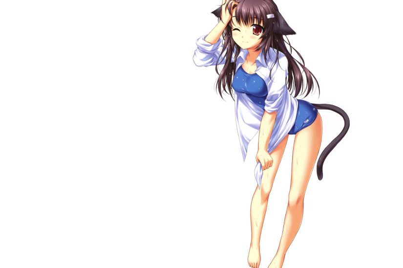 Anime Girl Cat Wallpaper WallDevil