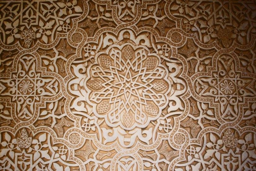 Dark pattern stars design mosaic Arabian islamic wallpaper .