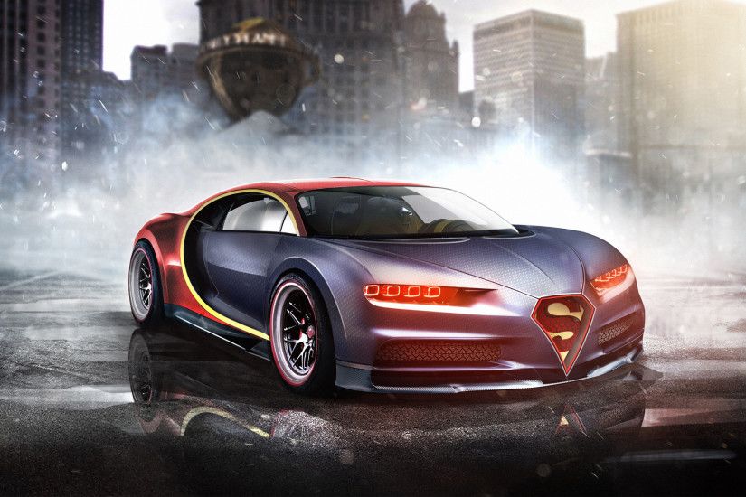 Superman Bugatti Chiro - Car Wallpapers,Desktop Car Wallpapers,