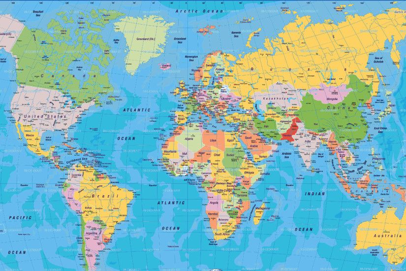 Continents World Map WallPaper HD - http://imashon.com/w/