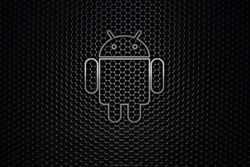 desktop android black logo background wallpaper 2560x1600