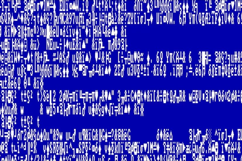 Windows 1.0 Blue screen of death