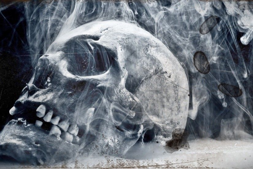 Smoke Skull 3D Wallpaper Wallpaper | WallpaperLepi