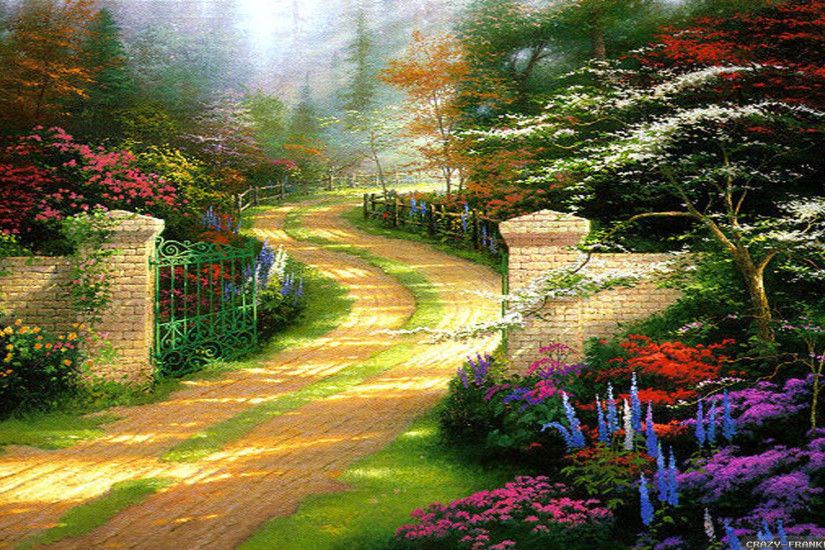 Wallpaper: Spring gate Spring nature wallpapers. Resolution: 1024x768 |  1280x1024 | 1600x1200. Widescreen Res: 1440x900 | 1680x1050 | 1920x1200