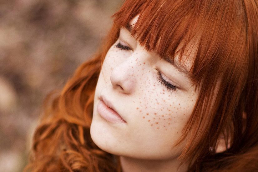Women - Face Beautiful Redhead Wallpaper