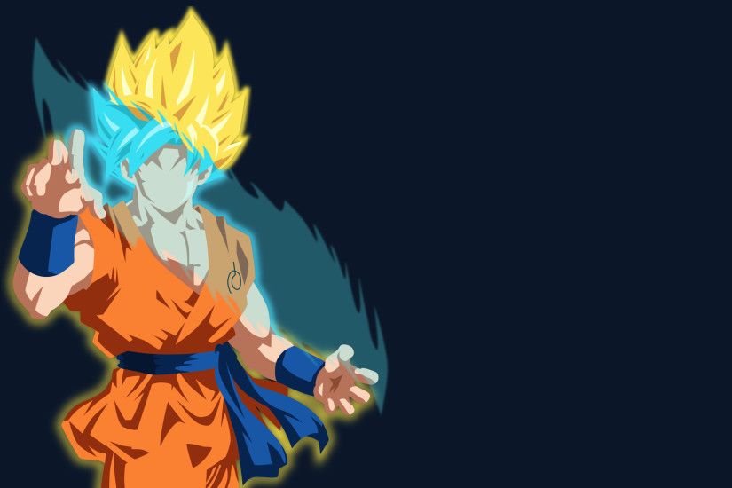 Anime - Dragon Ball Super Super Saiyan Super Saiyan Blue Goku Minimalist  Wallpaper