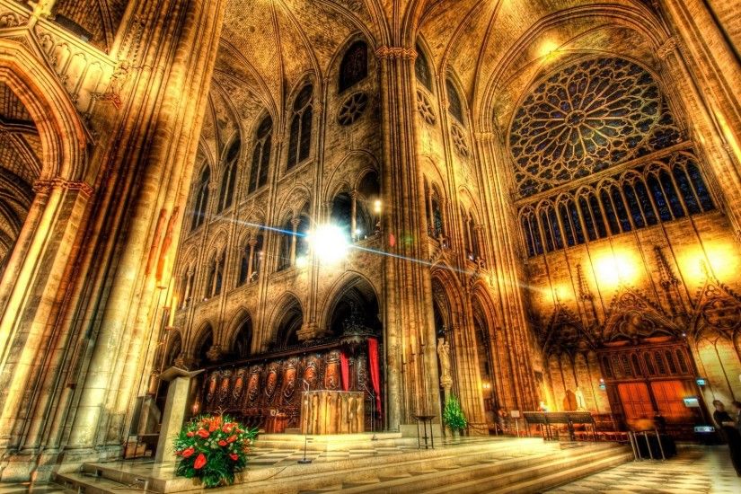 Interior magnificent Catholic Cathedral