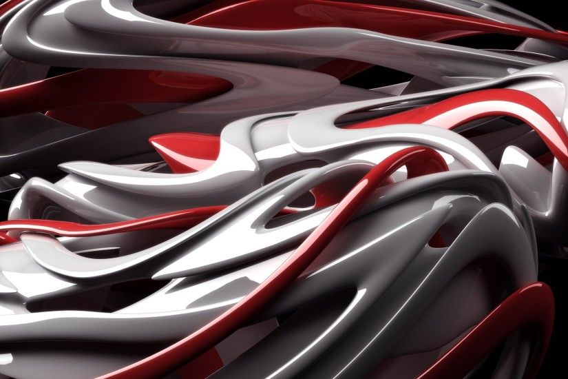 Red & White shapes HD desktop wallpaper, Wave wallpaper, Swirl wallpaper -  no.