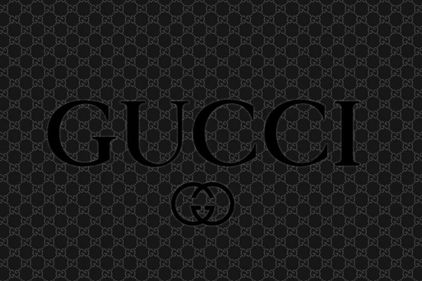 Preview wallpaper black gucci, logo, brand, quality 2048x2048