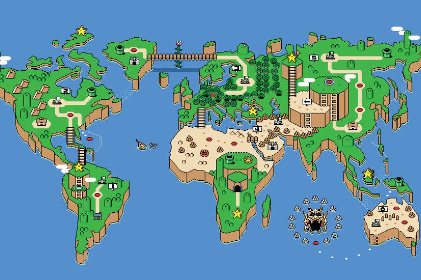 Earth Super Mario Wallpaper.