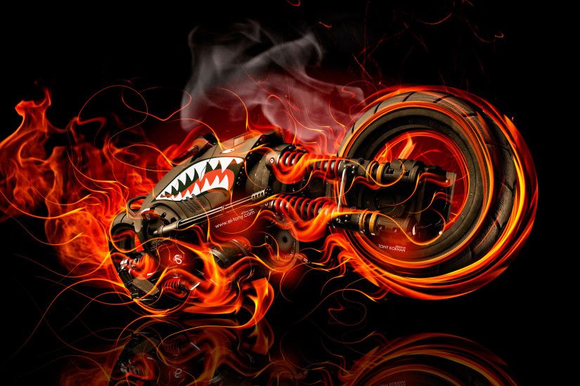 Moto-Gun-Super-Fire-Flame-Abstract-Bike-2016-