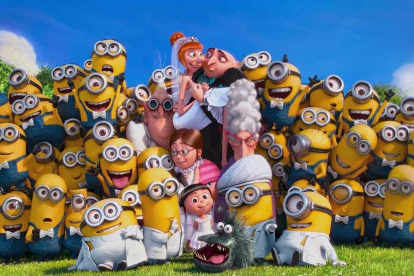 Minion Wallpaper New Art HD 257 Backgrounds Wallpaper. Group Photo Despicable  Me 2
