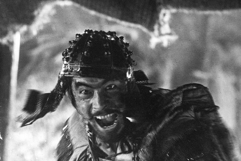 Akira Kurosawa Seven Samurai Toshiro Mifune Grayscale Men