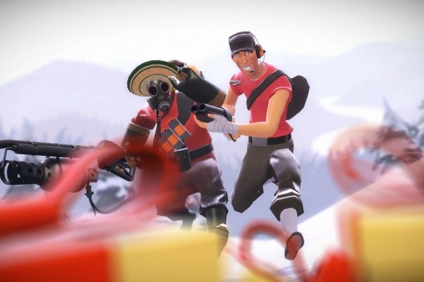 Pyro and Scout - Team Fortress 2 wallpaper