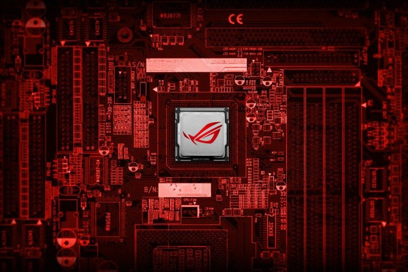 Technology - Asus Computer Technology Red Motherboard Wallpaper