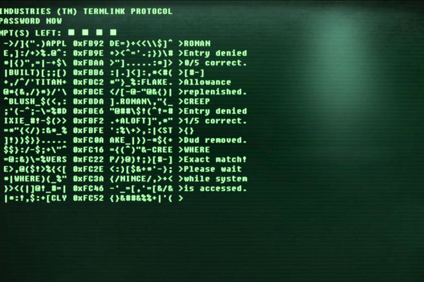 program I wrote makes for a nice terminal wallpaper! : Fallout .