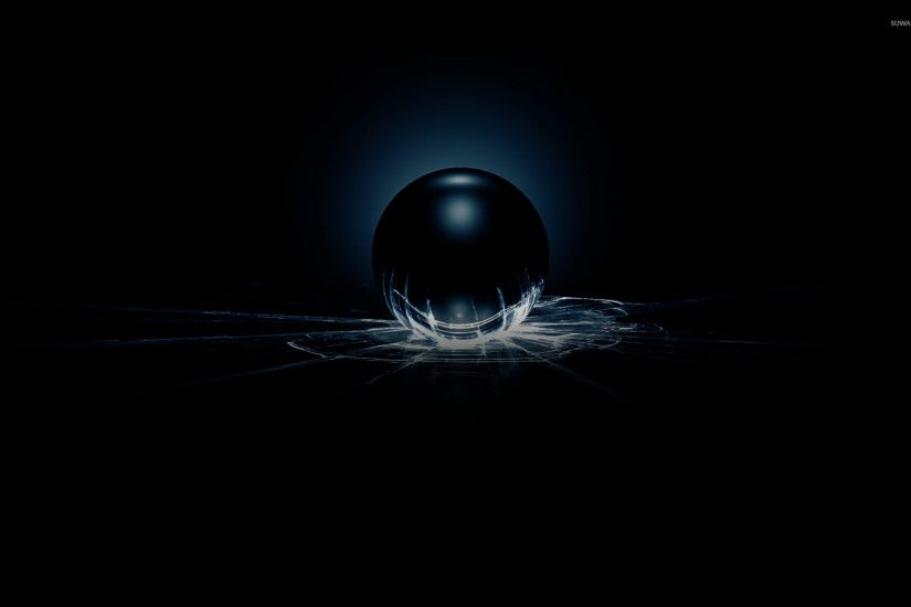 Dark sphere smashing the glass wallpaper 1920x1200 jpg
