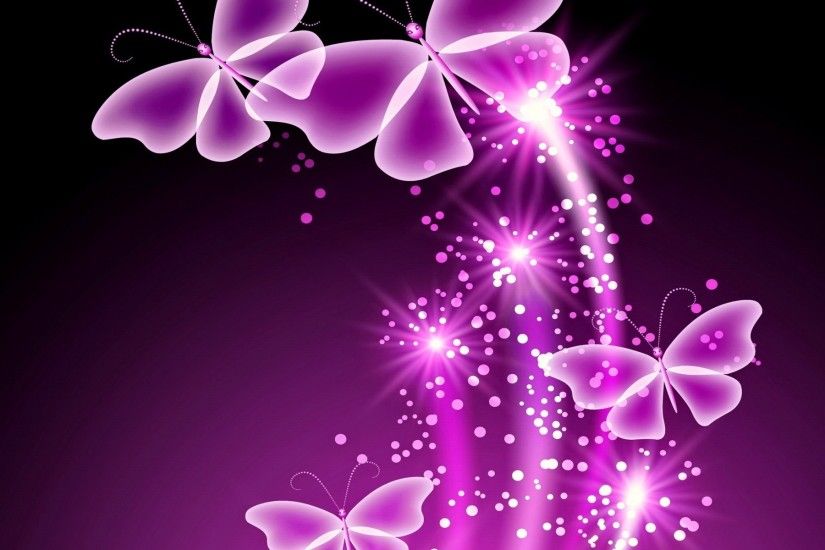 Purple Butterfly Screensaver Background