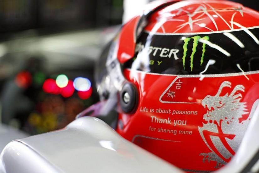 Schumacher last race helmet with thank you ...