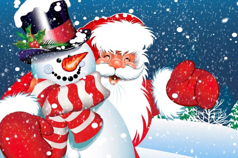 Free Santa; Christmas Cartoon Wallpapers Collection