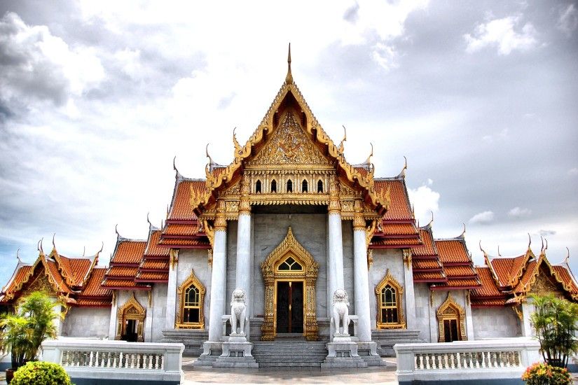 Religious - Wat Benchamabophit Marble Temple Bangkok Thailand Buddhist  Wallpaper