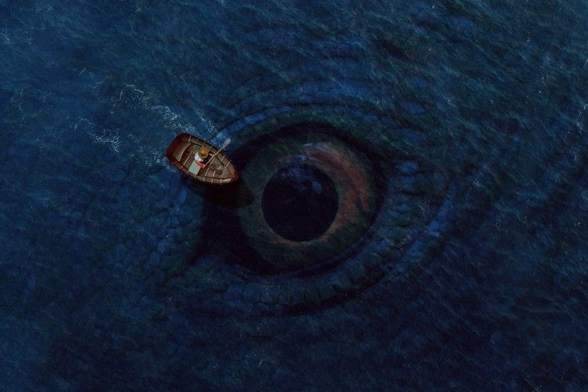 Fantasy - Sea Monster Eye Sea Boat Creature Wallpaper