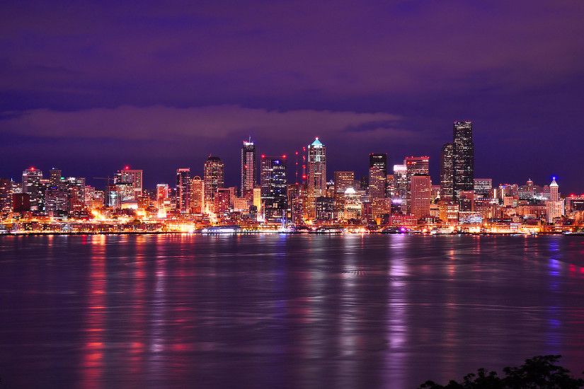 Seattle night skyline 1