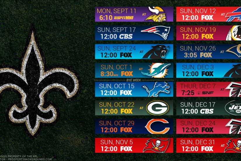 New Orleans Saints 2017 schedule turf football logo wallpaper free pc  desktop computer ...