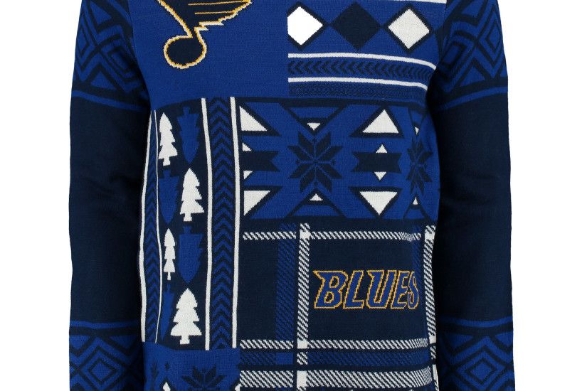 NHL St. Louis Blues Patches Ugly Sweater - Blue